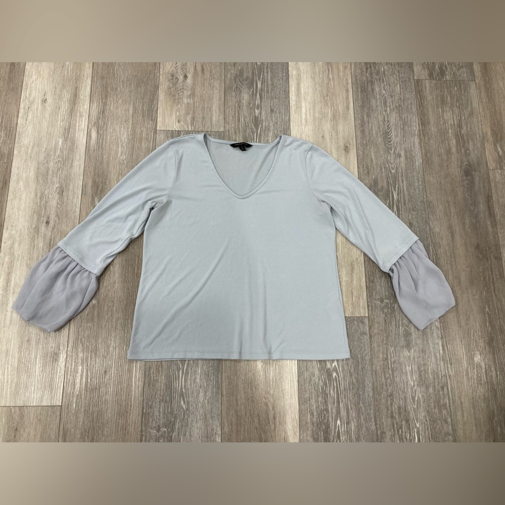 Banana Republic Light Blue Three Quarter 3/4 Sleeve Blouse Top Small